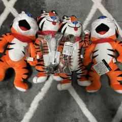 ケロッグ ぬいぐるみトニーザタイガーアーカイブアピナ限定×4 限定スプーン×3