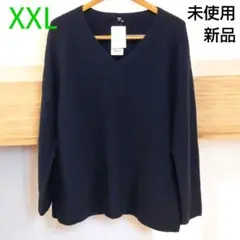 UNIQLO オフィス カジュアル ネイビー ニット セーター 新品未使用XXL