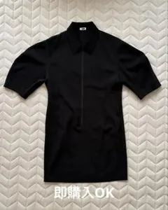 ＜H＞POLYESTER TWILL MINI DRESS/ワンピース　黒のサムネイル