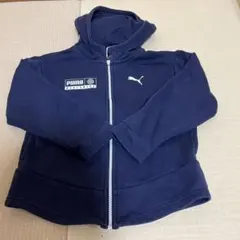 ♪プーマ 130 ネイビー　パーカー　バックプリント♪