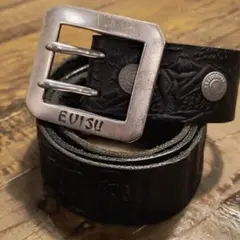 EVISU＊型押しブラックレザーベルトのサムネイル