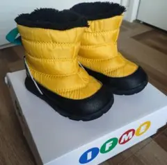 イフミーIFME スノーブーツ キッズ 撥水 防寒 防滑 ボア 13.5cm黄色