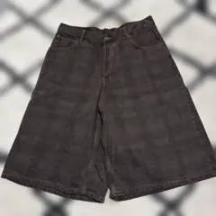 ZARA ダークブラウン チェック柄 ショートパンツ 40のサムネイル