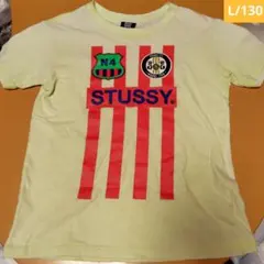 STUSSYサッカーFCクラブ半袖ユニフォーム風Tシャツ黄色×赤キッズL/130