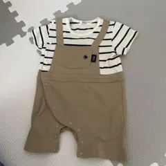 POLO Baby ストライプロンパース 70