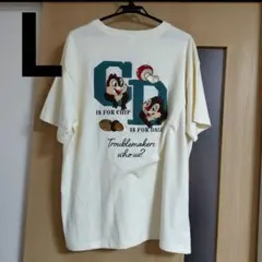 新品Disneyチップとデール半袖TシャツL　サガラ刺繍