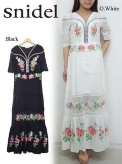 snidel 刺繍ワンピース　新品未着用タグ付きインナーキャミソール付き