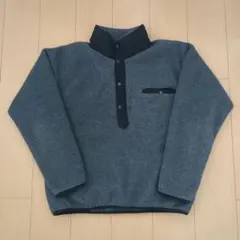 90s USA製 ノースフェイス スナップT グレー×ブラック L