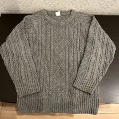 BREEZE グレー ケーブルニットセーター 150