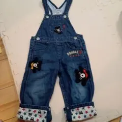 ダブルビー90 Bくん刺繍デニムオーバーオール