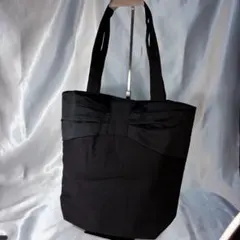 YSL イヴサンローラン トートバッグ ブラック キャンバスリボン付きのサムネイル