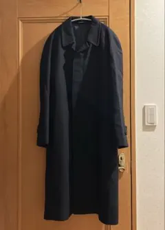 ネイビー ロングコート 古着