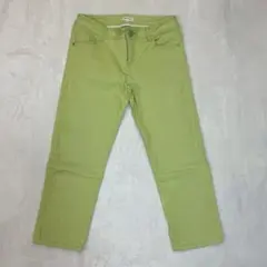 ヴェールダンス クロップドパンツ グリーン カジュアル きれいめ 春夏 d118