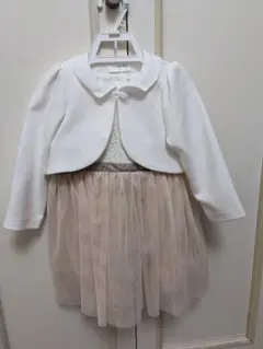 フォーマル　ドレス　ピンク　ボレロ　白　女の子　女児　90 かわいい　フリル
