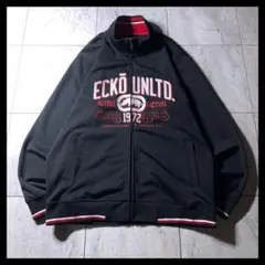 00s ECKO UNLTD トラックジャケット 黒赤 XL Y2K B系