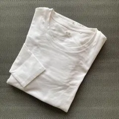 【UNIQLO】ホワイト長袖 Tシャツ クルーネックホワイトXLサイズ