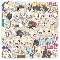 ★どこでもいっしょ　井上トロ　猫　クロ　ソラ　ステッカー50枚入