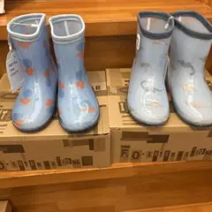 新品　après les cours キッズレインブーツ 水色18cm 2セット