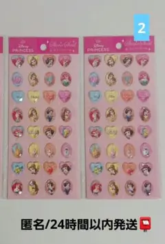 ディズニー　プリンセス　ストーンシール　2点