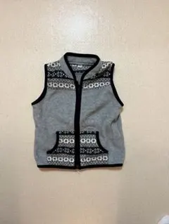 ノルディック柄 グレー ベビーベスト