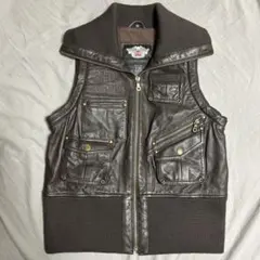 Harley-Davidson 本革 ブラウンベスト M