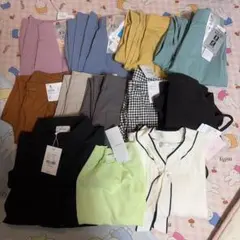春夏秋服　まとめ売り　ボトムス　ブラウス　綺麗め　オルスタパンツ　12点