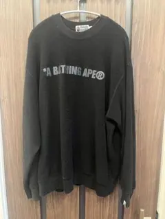 A BATHING APE クルーネック スウェット ブラックのサムネイル
