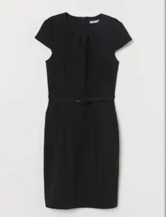最終値下げ中！【M】H&Mブラック ミニワンピース ベルト付き