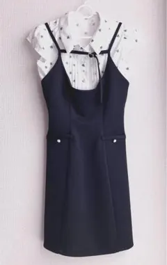 新品タグ付き ミシェルマカロン シャツセットキャミワンピース