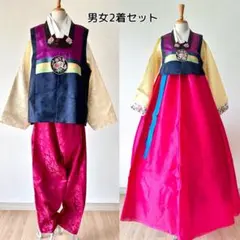 韓服 赤青花柄 チマチョゴリ - メルカリ