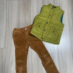◼️値下げ◼️【おまけつき】ダウンベスト&コーデュロイパンツ120