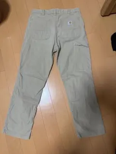 H*O様 希少 90s USA製 カーハート 刺繍ロゴ ペインターパンツ 生成り