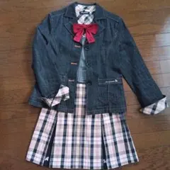 ポンポネット女の子卒業式スーツ＆リボンセットL160サイズ