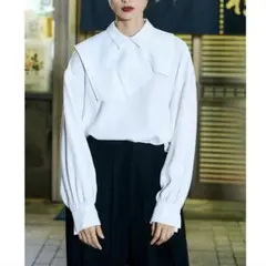 ENFOLD新作完売 TWO-WAY RIBBON SHIRT ホワイト - メルカリ