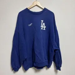 【ドジャース優勝！】Perushu ドジャース LAロゴ刺繍 トレーナー