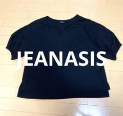 JEANASISジーナシス　黒　袖変形カットソーのサムネイル