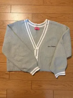 グレー ニットカーディガン Love Rabby