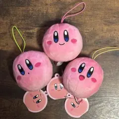 星のカービィ　フェイスマスコット　【ラウンドワン限定】　3点セット売り