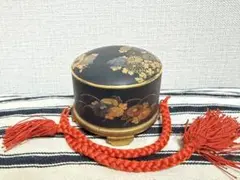 明治金工 金銀象嵌 銅地菊花紋蓋物 茶道具