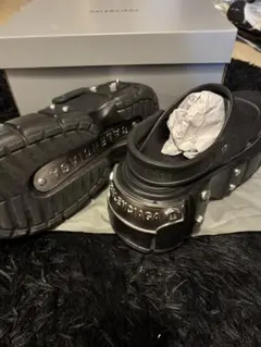 【正規品】BALENCIAGA　ハードクロックス　黒ミュール 39 正規品】BALENCIAGA ハードクロックス 黒ミュール 39 正規品