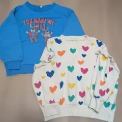 ☆120cm　トレーナー　セット　うさぎ　ハート