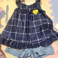 Angel Heart 水着 130cm ネイビー チェック