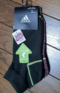 adidas スニーカーソックス 3足セット 23-25cm