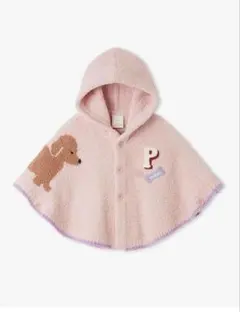 ジェラピケ gelato pipue フード付きベビーポンチョ ピンク