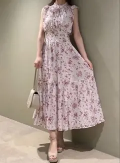 24SS SNIDEL Sustainableフリルプリントワンピース 1 - メルカリ