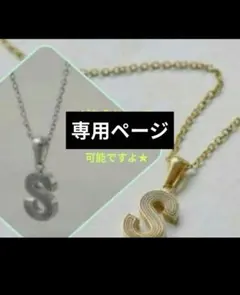 専用ページ　 S字モチーフ ネックレス　金銀２個セット