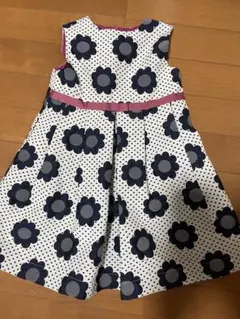 花柄ドット柄ノースリーブワンピース 100cm