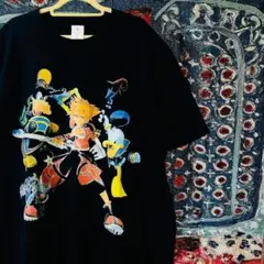 キングダムハーツ ティーシャツ 半袖 メンズ ヴィンテージリプリント L XL