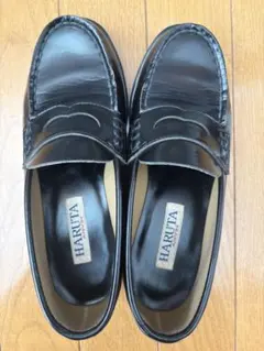 HARUTA 黒 ローファー ストレートチップ　22.5cm