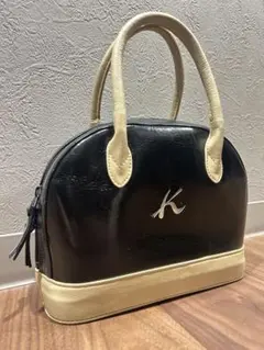 Kitamura☆2way丸型ミニボストンバッグ☆キタムラ☆ネイビー 
